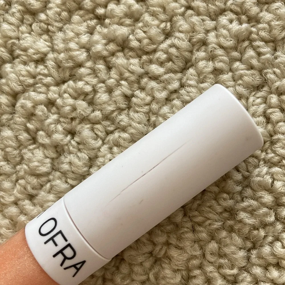 Ofra Smiley for Riley Lip Gloss Like New Orange Sparkles Full Size 0.21 oz